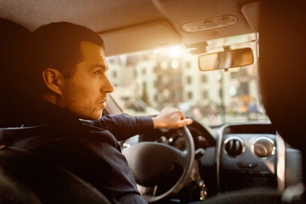 a driver in a car