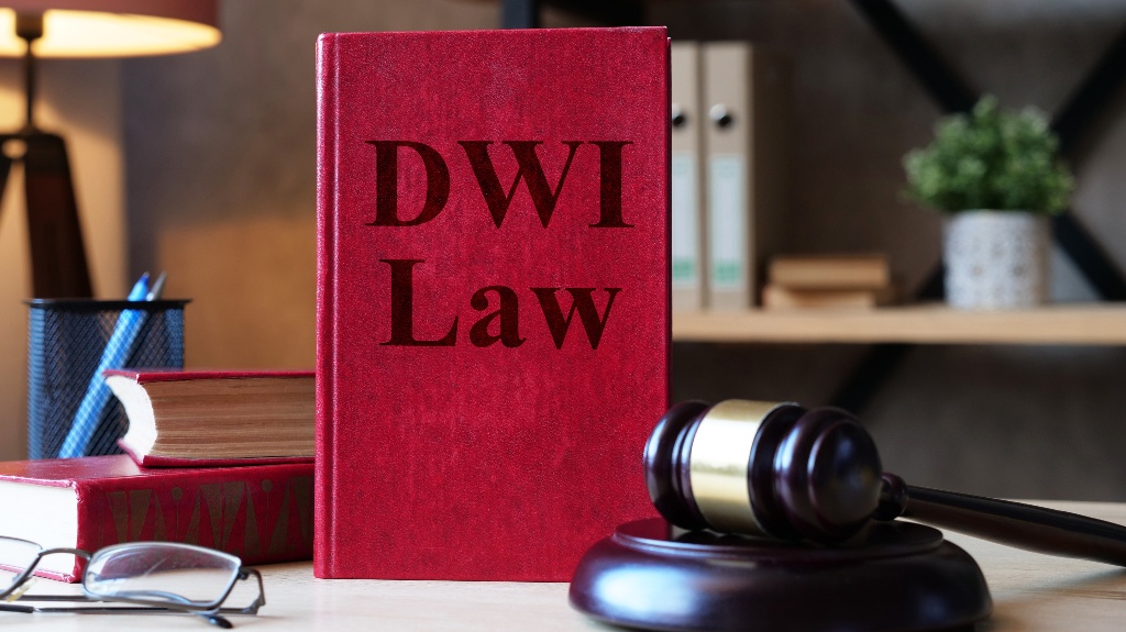 DWI Law is shown on a photo using the text