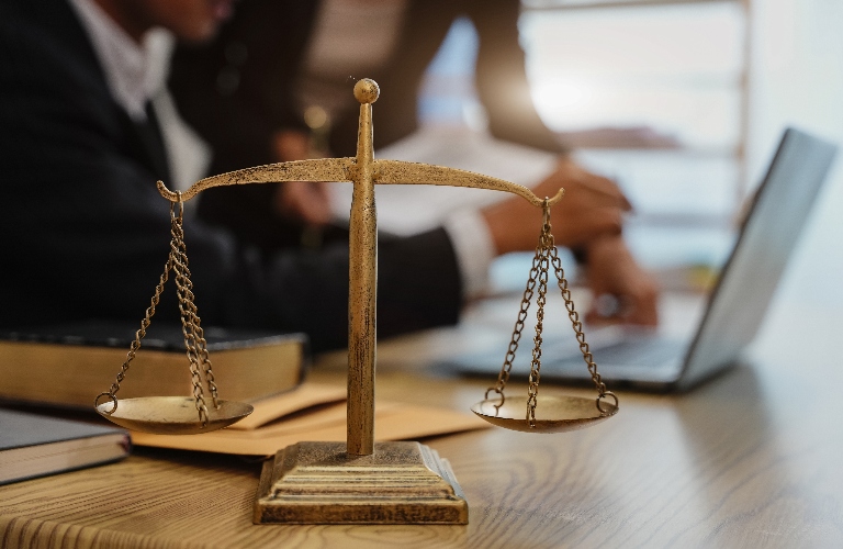 lawyers are working on client's trial