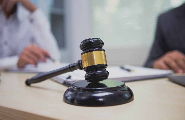 Lawyer is consulting client